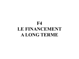 F4 - Le financement à Long terme