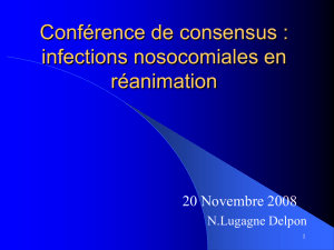 Conférence de consensus : infections nosocomiales en