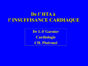 De l`HTA à l `insuffisance cardiaque