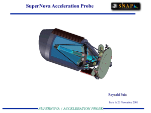 présentation 20/11/01 - SuperNova Acceleration Probe SATellite