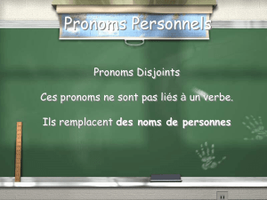 + Les Pronoms Personnels - FRAP-FWHS