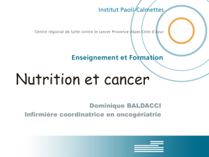 Nutrition et Cancer - le site de la promo 2006-2009