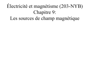 Les sources de champ magnétique