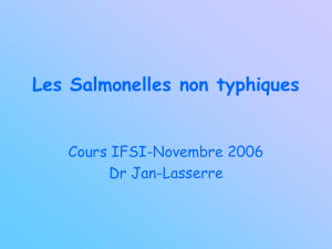 Les Salmonelles non typhiques