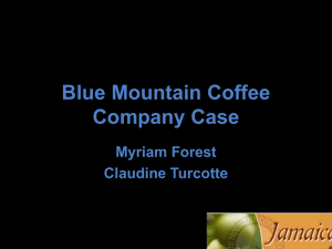 Blue Mountain Coffee Company Case