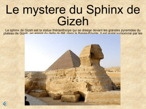 Le mystere du Sphinx de Gizeh