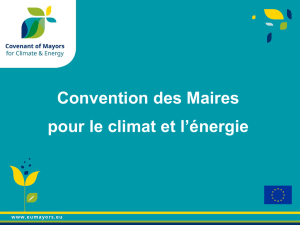 Convention des Maires pour le climat et l`énergie