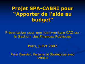 Projet spa-CABRI pour “apporter de l`aide au budget” Scéance 1