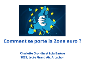 Comment se porte la Zone euro - Les SES dans l`académie de
