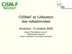 CISMeF et l`utilisation des métadonnées Dublin Core