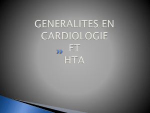 Diaporama généralité cardio et HTA