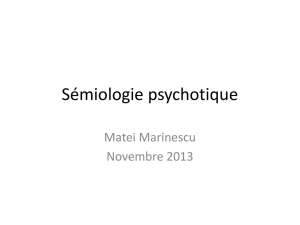 Sémiologie psychotique - L3 Bichat 2013-2014
