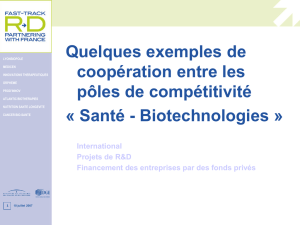Pôles Santé-Biotechs - Les pôles de Compétitivité