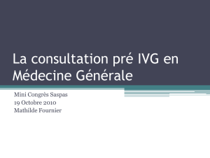Consultation pré IVG