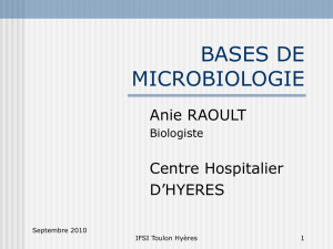 bases de microbiologie