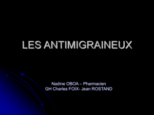 les antimigraineux - IFSI Charles-Foix