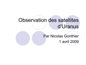 Observation des satellites d`Uranus
