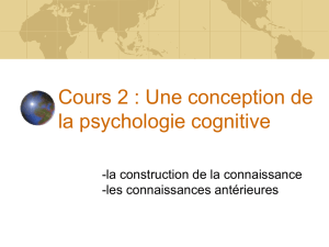 Cours 2: Une conception de la psychologie cognitive