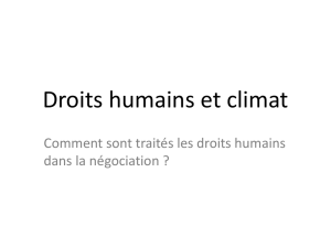 Droits humains et climat