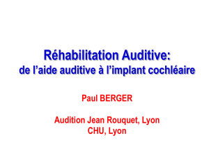 Réhabilitation Auditive