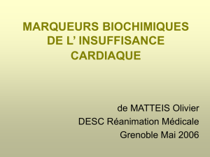 marqueurs biochimiques de l` insuffisance cardiaque