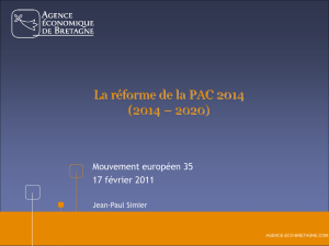 La réforme de la PAC (2014 – 2020)