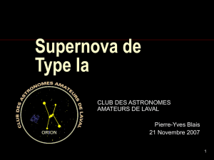 Type Ia - Club des astronomes amateurs de Laval