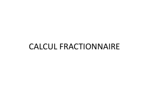 calcul fractionnaire