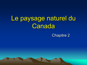 Le paysage naturel du Canada