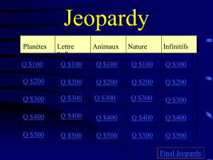 Jeopardy - Scarsdale Schools