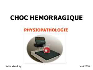 Choc hémorragique : Physiopathologie