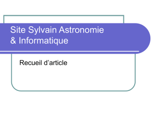 Site Sylvain Astronomie