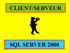 Installation de SQL SERVER