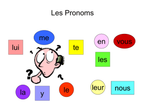 Les Pronoms