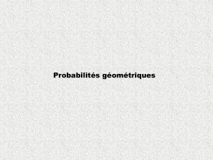 Probabilité géométrique à une dimension