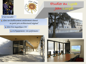 Diaporama enseignements lycée - Intranet du Lycée Jean Lurçat