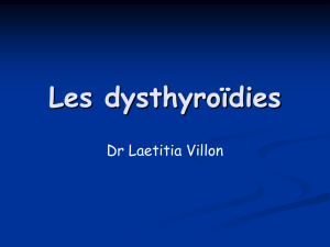 Les dysthyroïdies