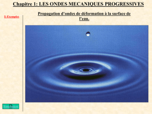 Chapitre 1: LES ONDES MECANIQUES PROGRESSIVES I