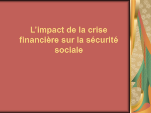 L`impact de la crise financière sur la sécurité sociale