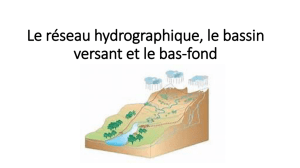 Réseau hydrographique, basin versant, bas-onds