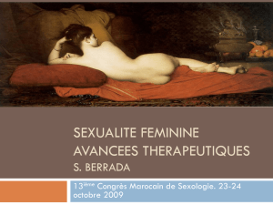 Sexualite feminine avancées thérapeutiques