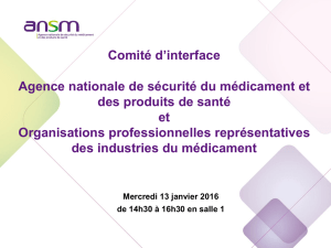 Présentation ANSM 2012