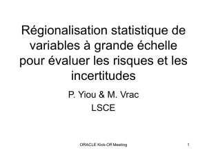 Régionalisation statistique de variables à grande échelle