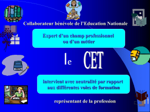 C.E.T. ( PPT - 1.4 Mo) - Enseignement Professionnel