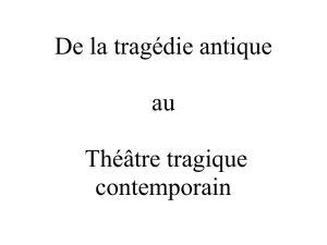 Le théâtre tragique contemporain