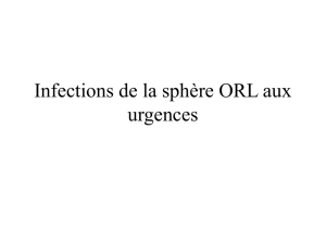 Cours ORL : Les infections