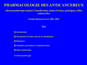 CHIMIOTHERAPIE ANTICANCEREUSE