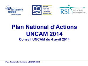 Plan National d`Actions UNCAM 2014
