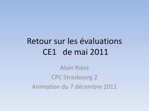 Evaluations CE1 mai 2010