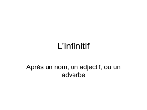L`infinitif